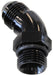 Aeroflow Performance With Jam Nut, Black Finish 45° ORB to Male AN Full Flow Adapter -6 ORB to -4AN AF902-04-06BLK Autofit