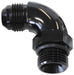 Aeroflow Performance With Jam Nut, Black Finish 90° ORB to Male AN Full Flow Adapter -12 ORB to -12AN AF903-12BLK Autofit