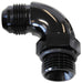 Aeroflow Performance With Jam Nut, Black Finish 90° ORB to Male AN Full Flow Adapter -4 ORB to -6AN AF903-06-04BLK Autofit