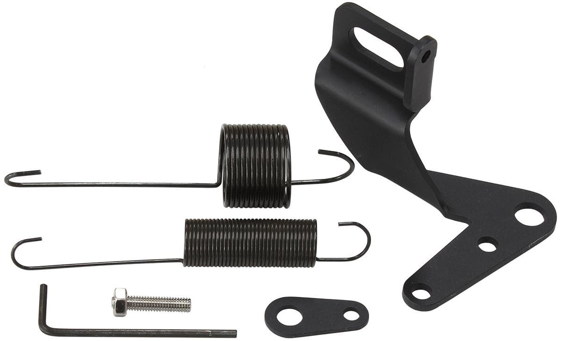 Aeroflow Performance With Return Spring Stainless Steel Throttle Cable Bracket - Black AF42-1104BLK Autofit