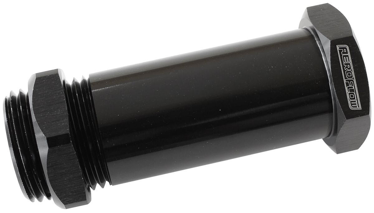 Aeroflow Performance With x2 -8 ORB Ports Universal Through Frame Bulkhead - Black AF877-08BLK Autofit