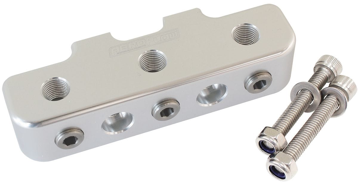 Aeroflow Performance With X9 1/8" NPT Pressure Sensor Block - Silver AF456-03S Autofit