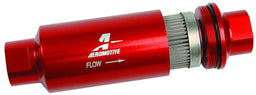 AEROMOTIVE -10 Ports. Red Anodised Finish 100 Micron High-Flow Fuel Filter ARO12304 Autofit