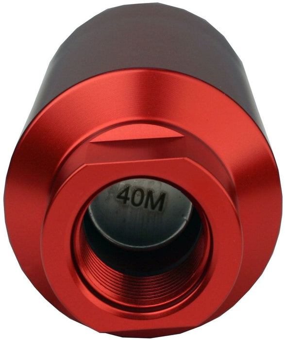 AEROMOTIVE -10 Ports. Red Anodised Finish 40 Micron High Flow Fuel Filter ARO12335 Autofit
