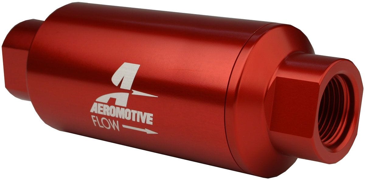 AEROMOTIVE -10 Ports. Red Anodised Finish 40 Micron High Flow Fuel Filter ARO12335 Autofit