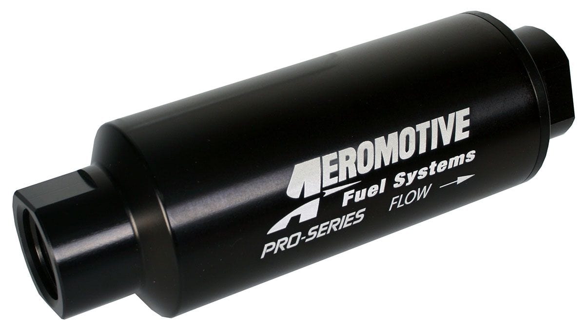 AEROMOTIVE -12 Ports. Black Finish Pro Series 10 Micron High-Flow Fuel Filter ARO12310 Autofit