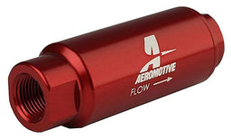 AEROMOTIVE 3/8" NPT Ports. Red Anodised Finish SS Series 40 Micron Fuel Filter ARO12303 Autofit