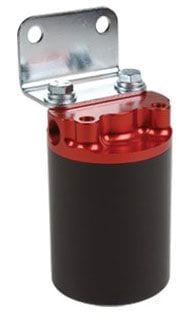 AEROMOTIVE 3/8" NPT Ports, Red Top, Black Bottom Canister 10 Micron High-Flow Fuel Filter ARO12317 Autofit