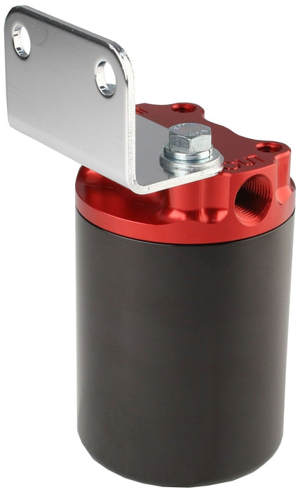 AEROMOTIVE 3/8" NPT Ports, Red Top, Black Bottom Canister 100 Micron High-Flow Fuel Filter ARO12319 Autofit