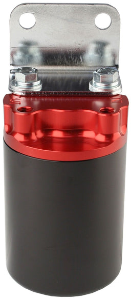 AEROMOTIVE 3/8" NPT Ports, Red Top, Black Bottom Canister 100 Micron High-Flow Fuel Filter ARO12319 Autofit