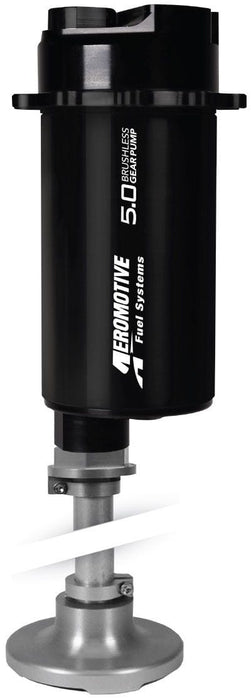 AEROMOTIVE Adjustable Filter Height 10"-16", -10 ORB Outlet Port Universal In-Tank 5.0 GPM Brushless Fuel Pump With Variable Speed Controller ARO Autofit