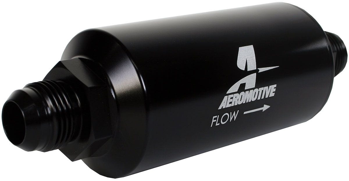 AEROMOTIVE Black 10 Micron Microglass Element With -10AN Male Ends In-Line Fuel Filter ARO12385 Autofit
