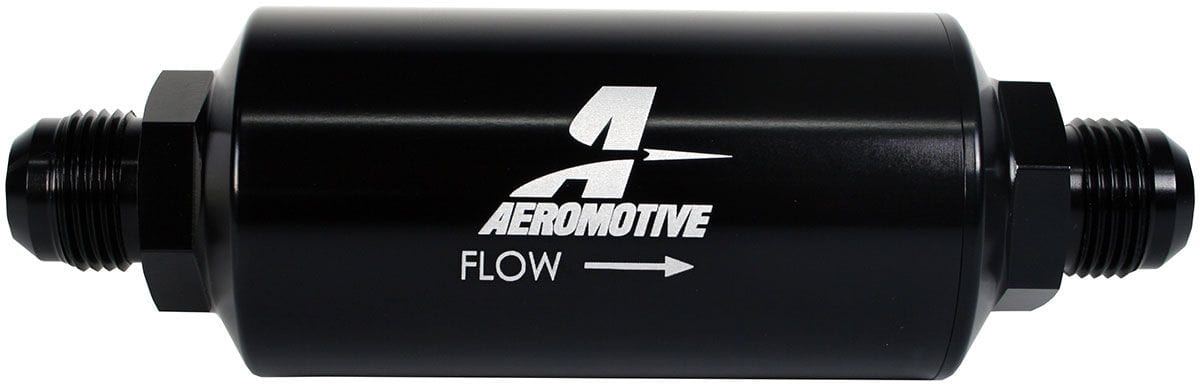 AEROMOTIVE Black 10 Micron Microglass Element With -10AN Male Ends In-Line Fuel Filter ARO12385 Autofit