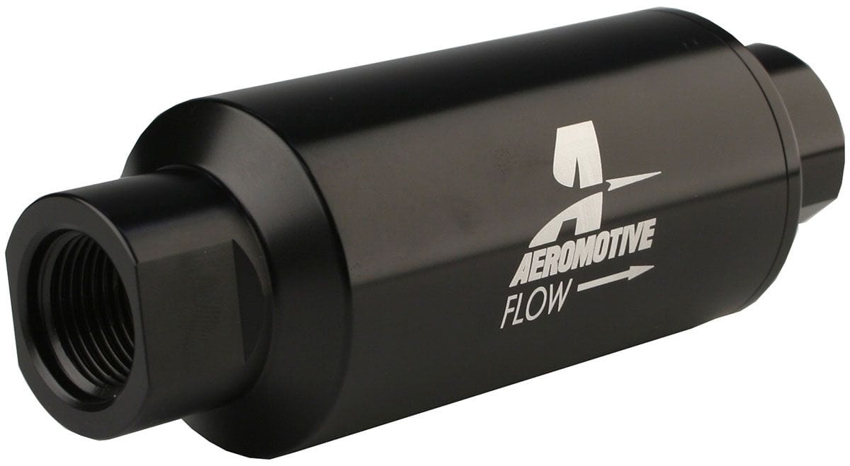 AEROMOTIVE Black 10 Micron Paper Element With -10 ORB In-Line Fuel Filter ARO12321 Autofit