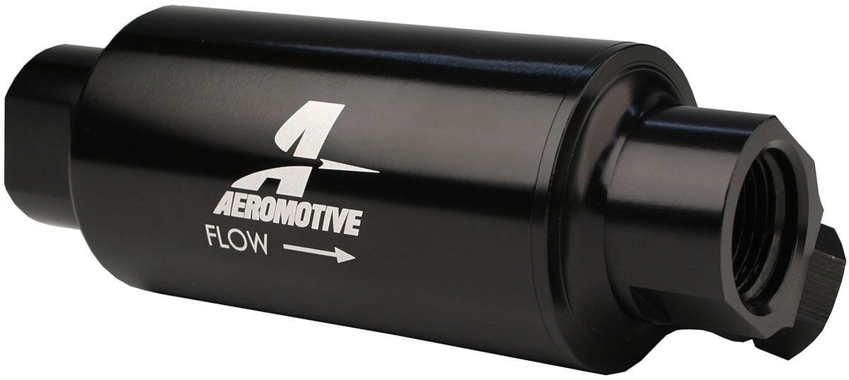 AEROMOTIVE Black 100 Micron S/S Element -10 ORB With -6 ORB Secondary Port In-Line Fuel Filter ARO12333 Autofit
