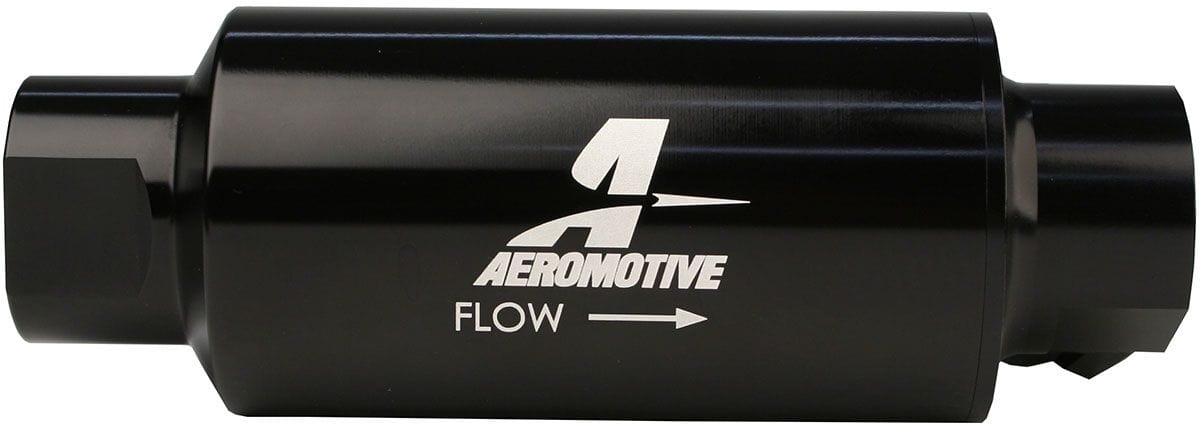 AEROMOTIVE Black 100 Micron S/S Element -10 ORB With -6 ORB Secondary Port In-Line Fuel Filter ARO12333 Autofit