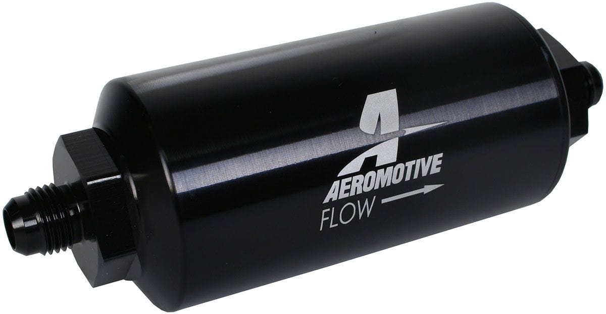 AEROMOTIVE Black 40 Micron S/S Element With -6AN Male Ends In-Line Fuel Filter ARO12348 Autofit