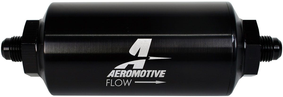 AEROMOTIVE Black 40 Micron S/S Element With -6AN Male Ends In-Line Fuel Filter ARO12348 Autofit