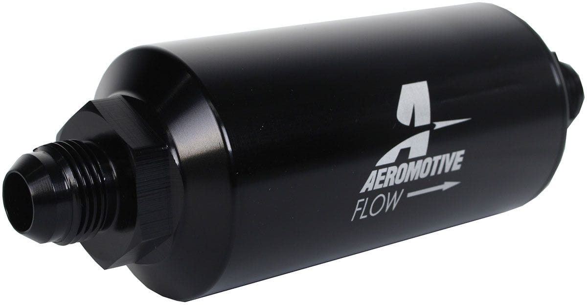 AEROMOTIVE Black 40 Micron S/S Element With -8AN Male Ends In-Line Fuel Filter ARO12378 Autofit