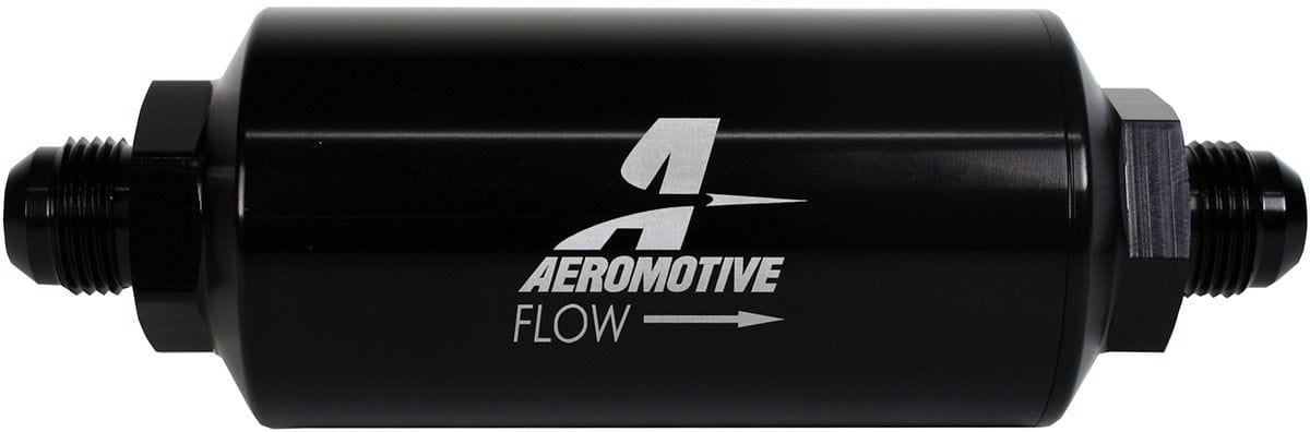 AEROMOTIVE Black 40 Micron S/S Element With -8AN Male Ends In-Line Fuel Filter ARO12378 Autofit