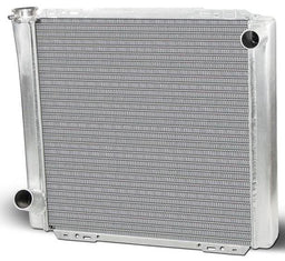 AFCO Ford Style, Natural Satin Finish, 22" x 19", RH Inlet, LH outlet Universal Fit Cross Flow Aluminium Radiator AFC80100FN Autofit