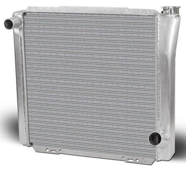 AFCO GM Style Natural Satin Finish, 22" x 19", LH Inlet, RH outlet Universal Fit Cross Flow Aluminium Radiator AFC80100N Autofit