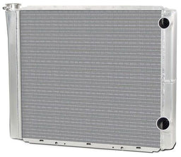 AFCO Natural Satin Finish, 24" x 18.5", LH Filler, RH Inlet, RH outlet Universal Fit Double Pass Aluminium Radiator AFC80127NDP Autofit