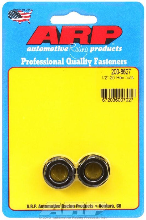 ARP 1/2" UNF Thread x 3/4" Socket (2-Pack) Hex Nut With Flange, Chrome Moly AR200-8627 Autofit