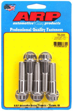 ARP 1/2" UNF x 2.000" UHL With 9/16" Socket Head 5-Pack Bolt Kit, 12-Point Head S/S AR755-2000 Autofit