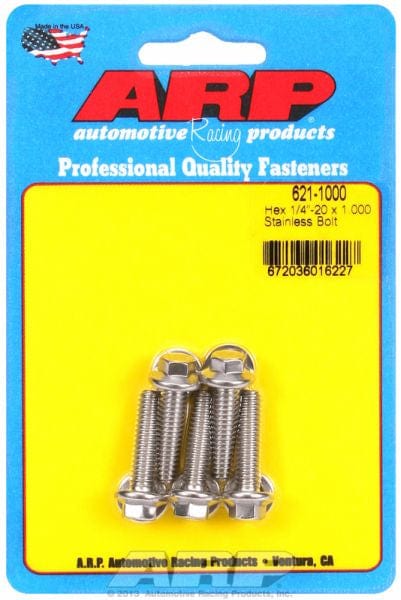 ARP 1/4" UNC x 1.000" UHL With 5/16" Socket Head 5-Pack Bolt Kit, Hex Head S/S AR621-1000 Autofit