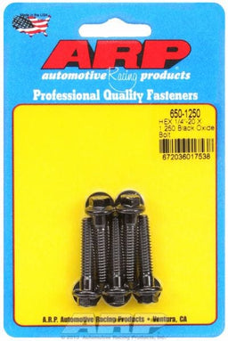 ARP 1/4" UNC x 1.250" UHL With 5/16" Socket Head 5-Pack Bolt Kit, Hex Head Black Oxide AR650-1250 Autofit