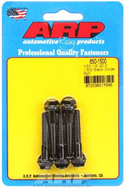 ARP 1/4" UNC x 1.500" UHL With 5/16" Socket Head 5-Pack Bolt Kit, Hex Head Black Oxide AR650-1500 Autofit
