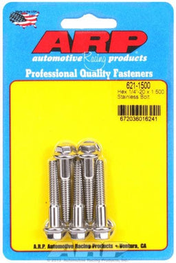 ARP 1/4" UNC x 1.500" UHL With 5/16" Socket Head 5-Pack Bolt Kit, Hex Head S/S AR621-1500 Autofit