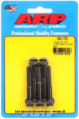 ARP 1/4" UNC x 1.750" UHL With 5/16" Socket Head 5-Pack Bolt Kit, 12-Point Head Black Oxide AR640-1750 Autofit