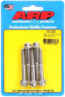 ARP 1/4" UNC x 2.000" UHL With 5/16" Socket Head 5-Pack Bolt Kit, Hex Head S/S AR621-2000 Autofit