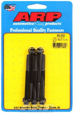 ARP 1/4" UNC x 3.000" UHL With 5/16" Socket Head 5-Pack Bolt Kit, Hex Head Black Oxide AR650-3000 Autofit