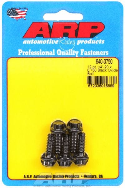 ARP 1/4" UNC x .750" UHL With 5/16" Socket Head 5-Pack Bolt Kit, 12-Point Head Black Oxide AR640-0750 Autofit