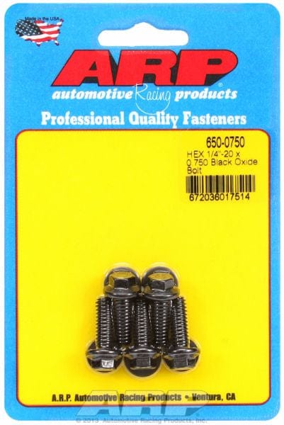 ARP 1/4" UNC x .750" UHL With 5/16" Socket Head 5-Pack Bolt Kit, Hex Head Black Oxide AR650-0750 Autofit