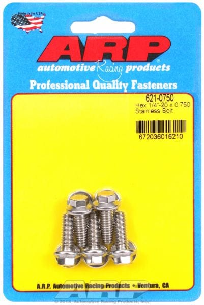 ARP 1/4" UNC x .750" UHL With 5/16" Socket Head 5-Pack Bolt Kit, Hex Head S/S AR621-0750 Autofit