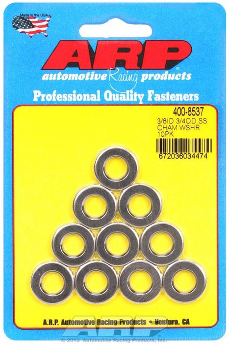 ARP 3/8" I.D x .750" O.D x .120" Thick (10-Pack) S/S Washer With Chamfer AR400-8537 Autofit