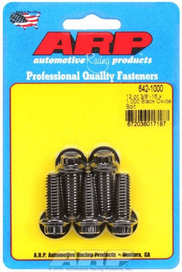 ARP 3/8" UNC x 1.000" UHL With 3/8" Socket Head 5-Pack Bolt Kit, 12-Point Head Black Oxide AR642-1000 Autofit