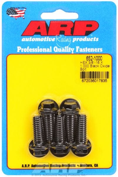 ARP 3/8" UNC x 1.000" UHL With 3/8" Socket Head 5-Pack Bolt Kit, Hex Head Black Oxide AR652-1000 Autofit