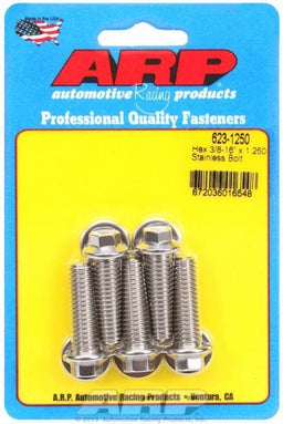 ARP 3/8" UNC x 1.250" UHL With 3/8" Socket 5-Pack Bolt Kit, Hex Head S/S AR623-1250 Autofit