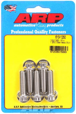 ARP 3/8" UNC x 1.250" UHL With 3/8" Socket Head 5-Pack Bolt Kit, 12-Point Head S/S AR613-1250 Autofit