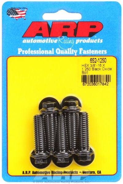 ARP 3/8" UNC x 1.250" UHL With 3/8" Socket Head 5-Pack Bolt Kit, Hex Head Black Oxide AR652-1250 Autofit