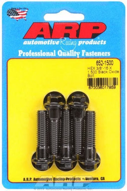 ARP 3/8" UNC x 1.500" UHL With 3/8" Socket Head 5-Pack Bolt Kit, Hex Head Black Oxide AR652-1500 Autofit
