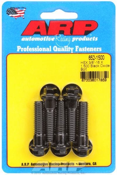 ARP 3/8" UNC x 1.500" UHL With 3/8" Socket Head 5-Pack Bolt Kit, Hex Head Black Oxide AR652-1500 Autofit