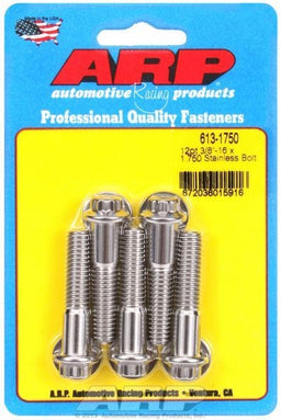 ARP 3/8" UNC x 1.750" UHL With 3/8" Socket Head 5-Pack Bolt Kit, 12-Point Head S/S AR613-1750 Autofit