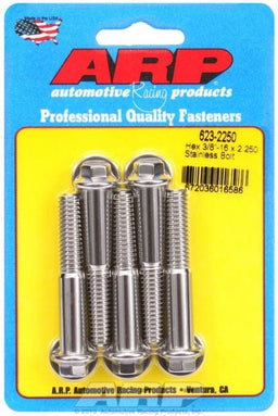 ARP 3/8" UNC x 2.250" UHL With 3/8" Socket 5-Pack Bolt Kit, Hex Head S/S AR623-2250 Autofit