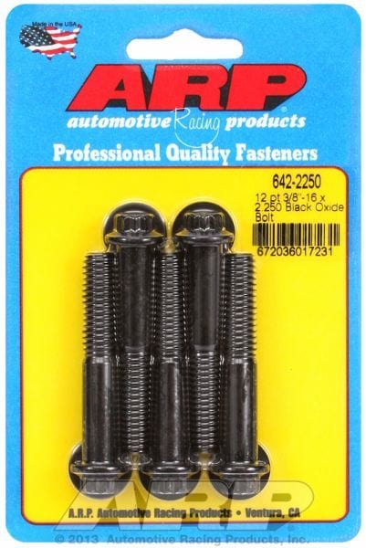 ARP 3/8" UNC x 2.250" UHL With 3/8" Socket Head 5-Pack Bolt Kit, 12-Point Head Black Oxide AR642-2250 Autofit